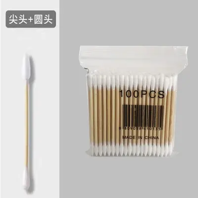 Bambu Çubuklu Çift Uçlu Pamuklu Çubuk, Tek Kullanımlık, Toptan - 11