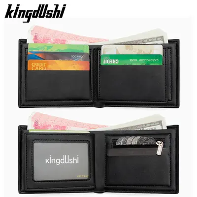 Business Men's Wallet in PU Leather, Tri-fold, Wave Pattern, Multiple Card Slots - 3