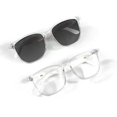 Cross-border smart glasses Bluetooth glasses sunglasses polarized anti-UV anti-blue light music listening and calling with transparent replacement lenses - 4
