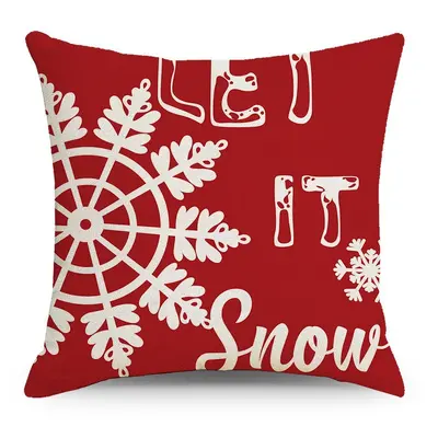 American Vintage Christmas Linen Pillow Cover Printed Sofa Cushion Cover Holiday Decoration Pillowcase Without Core Cushion Cover - 7
