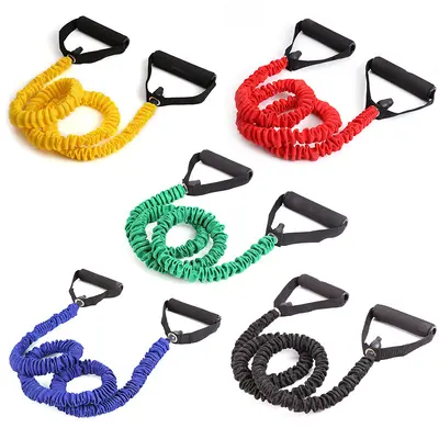 Single-Arm Pull Rope with Protective Sleeve, Elastic Resistance Band