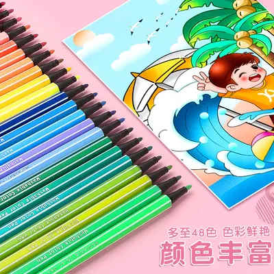 Aquarell-Marker-Set 12er und 48er waschbar - 3