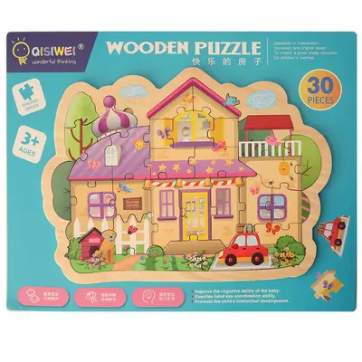 Holz-Fortschrittspuzzle für Kinder, 28, 30 oder 32 Teile - 7