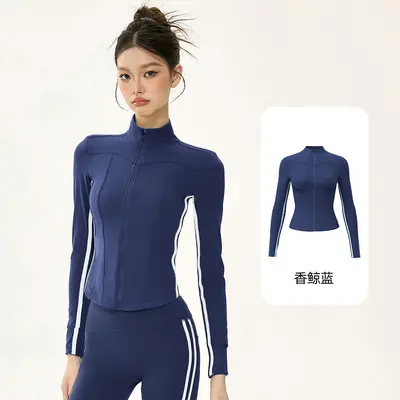 Yoga Set with Short Jacket, Strap Top and Flared Pants