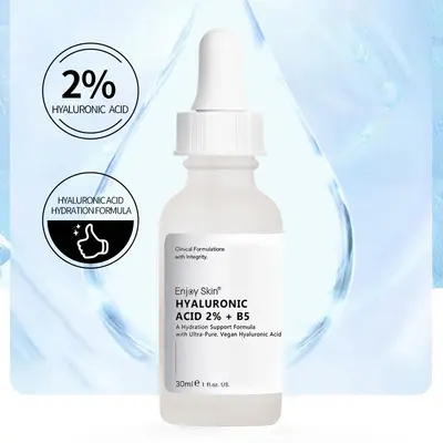 Dış ticaret toptan %2 hyaluronik asit B5 yüz nemlendirici serum, nem kilitleyici onarıcı, donukluğu azaltan hyaluronik asit serum