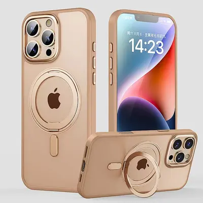 Apple 17Pro cep telefonu kılıfına uygun, 360 derece dönebilen manyetik standlı, iPhone16Promax düşmeye karşı koruyucu kılıf - 12