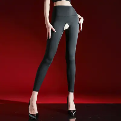 Damen-Sport-Yogahose mit hoher Taille - 7