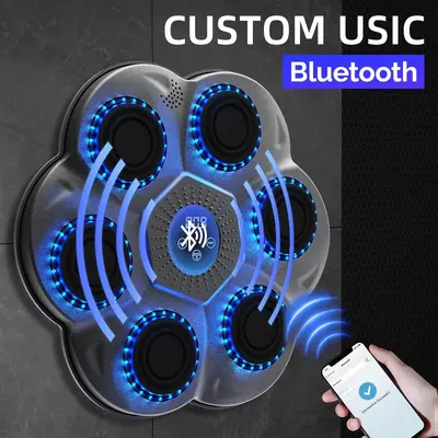 Sınır ötesi akıllı Bluetooth müzikli boks hedefi ev boks duvar hedefi çocuk boks ve antrenman eğitmeni müzikli boks makinesi