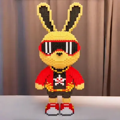 Small Particle 3D Space Rabbit Building Blocks Puzzle Toy - 11