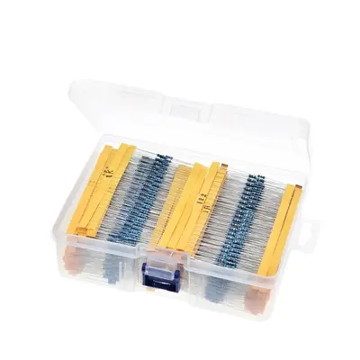 2600 Pcs 0.25W 1/4W Metal Film Resistor Kit, 130 Values