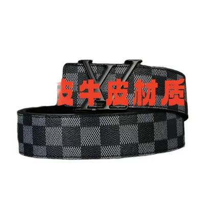 Neuer Herren-Ledergürtel 3,8 cm breit mit XL-Buchstabenschnalle, glatte Schnalle, Herrengürtel, jugendlich, koreanischer Stil, modisch, Geschäftskollektion - 6