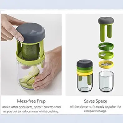 3-in-1 vegetable chopper with rotating container - 3