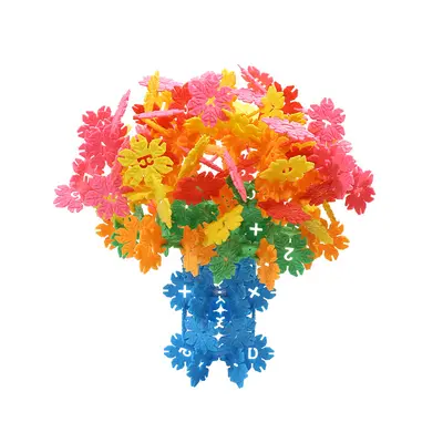 Snowflake construction blocks age 3-9 thickened pieces