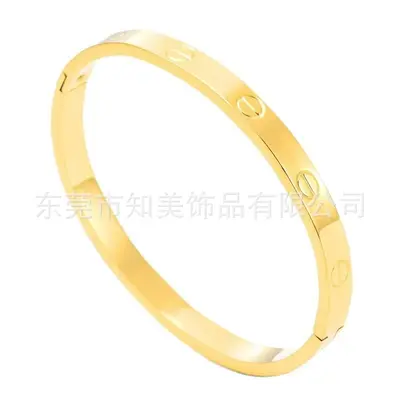 Grenzüberschreitender Bestseller Außenhandel Hot-Sale Douyin Influencer Live-Shopping Lagerbestand vollständig funkelndes Titanstahl-Armband für Damen farbbeständig Modeschmuck Großhandel