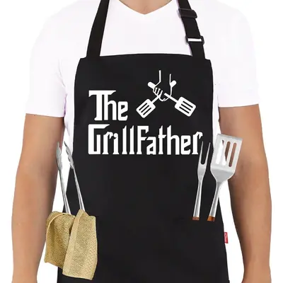 Independence Day Printed Waterproof Kitchen Apron with Neck Tie - 13