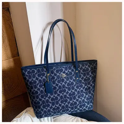 Large Capacity Retro Tote Bag, Commuter Single-Shoulder Handbag - 9
