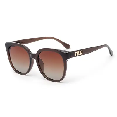 Leopard Print Retro Sunglasses, Polarized, UV Protection, Large Frame - 6