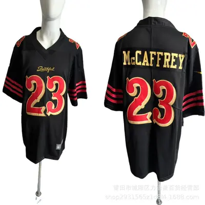 NFL 49ers Embroidered Football Jersey, #14 PEARSALL, #97 BOSA, #23 McCAFFREY
