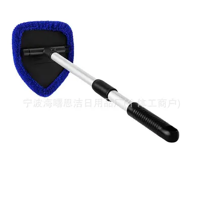 Car windshield cleaning brush, deicer window brush, microfiber car wash window scraper, telescopic rod set - 12