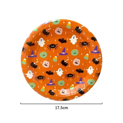 Halloween Pumpkin Shape Disposable Paper Plates, Irregular Pumpkin-Shaped Dinner Plates, Party Gathering Paper Plates, 8 pcs