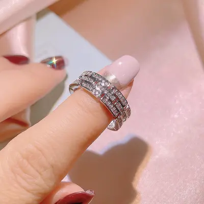 Minimalist Zircon Ring for Women, Light Luxury Style
