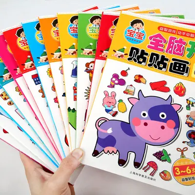 Sticker learning picture book, ages 0-6, reusable - 3