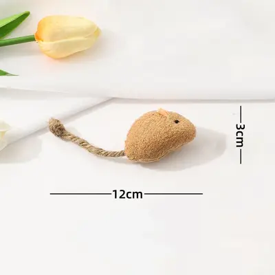 Plush Mouse Set Cat Toy, Feather, Scratch and Bite Resistant - 7