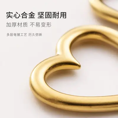 Heart-Shaped Hollow Metal Connector Clasp DIY Accessory - 4