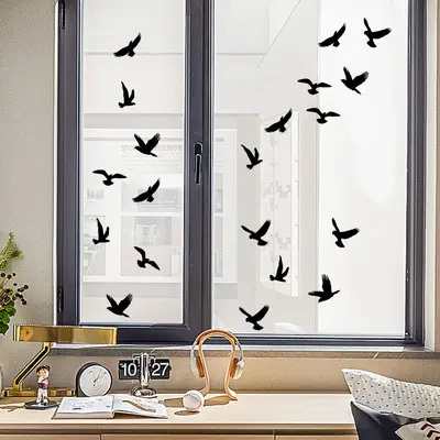 Seagull Bird Wall Sticker Set, Removable Electrostatic Film, PH1238