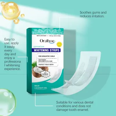 ORALHOE Teeth Whitening Strips, Removes Stains and Yellowing - 3