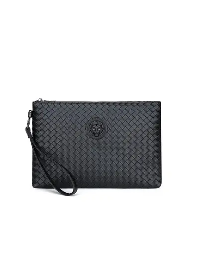 Men's large capacity business handbag, woven - 5