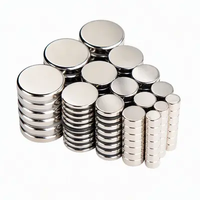 Round neodymium magnet, nickel-plated, strong mini fridge magnet