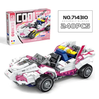 Small Particle Building Blocks Sports Car Model Set for Boys - 7