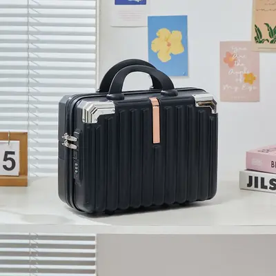 Leichter Retro-Handkoffer, 14-Zoll-Kosmetik-Aufbewahrungsbox - 7