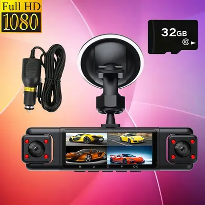 4-Linsen 4-Kanal 360° WLAN Dashcam Infrarot-Nachtsicht Full HD 1080P Rückfahrkamera Auto DVR - 8