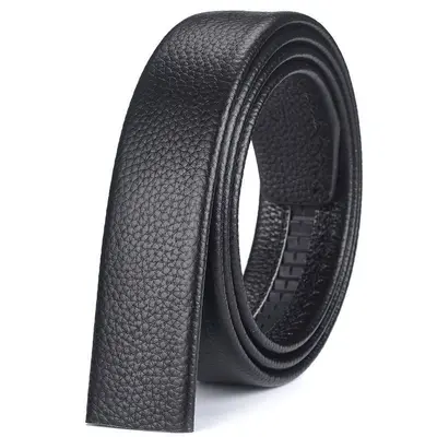 Double-sided top grain cowhide men's belt automatic buckle genuine leather authentic pure cowhide pants belt - 6