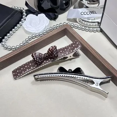 Acetate Original Hair Clip Premium Edge Clip Delicate Luxury Girl Hair Pin Korean Style Butterfly Back Head Duck Bill Clip - 2