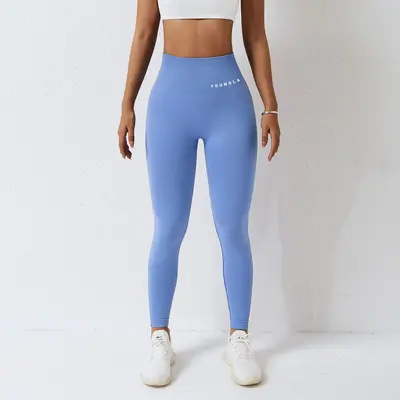 Youngla klassische Yogahose, nahtloser Strick, Fitnesshose für Damen - 10