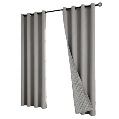 Thermal Insulated Full Blackout Cotton-Lined Curtain, Windproof - 6