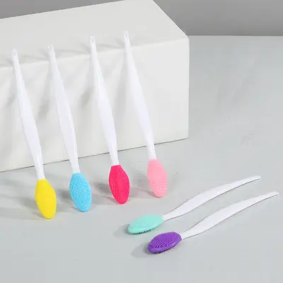 Grenzüberschreitendes Silikon Mitesser Bürstchen, Nasenbürste, doppelseitige Nasenbürste, Mitesser Reinigungsbürste, multifunktionale Lippenbürste, Nasenbürste