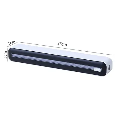 Doppelklinge Frischhaltefolienspender mit verstellbarem Cutter und Aufbewahrungsbox - Küchenhelfer zum Zuschneiden von Frischhaltefolie