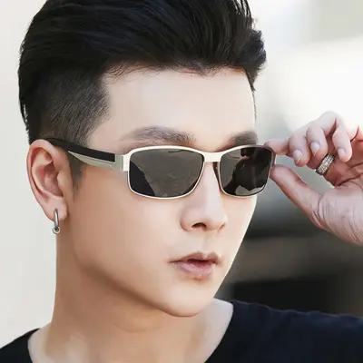 2024 Men's Polarized Photochromic Metal Frame Sunglasses - 1