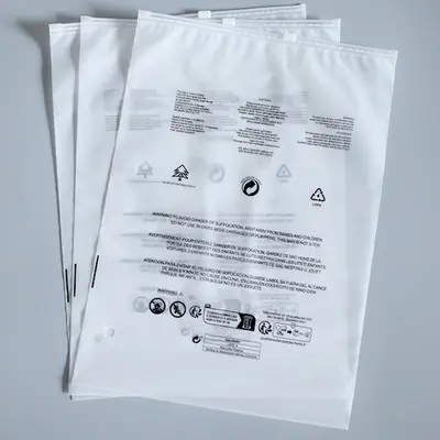 CPE fermuarlı çanta uyarı mesajlı plastik giyim ambalaj poşeti iç çamaşırı sütyen külot kendinden yapışkanlı EVA buzlu. - 11