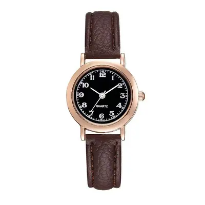 Damen-Armbanduhr, runder Zifferblatt, Quarz, kleine Größe - 10