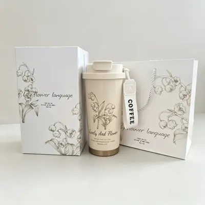 Coffee Cup 316 Stainless Steel Insulated Thermos High-Value Aesthetic Unisex Water Cup Lightweight Luxury Premium Gift Insulated Cup Customizable - 11