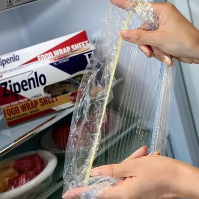 Zipenlo Yüksek Basınçlı Tek Kullanımlık Gıda Koruma Filmi Seti Gıda Sınıfı Ev Kullanımı Plastik Kapak Elastik Esnek Toptan - 7