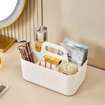Desktop storage box multi-compartment, portable, home and office