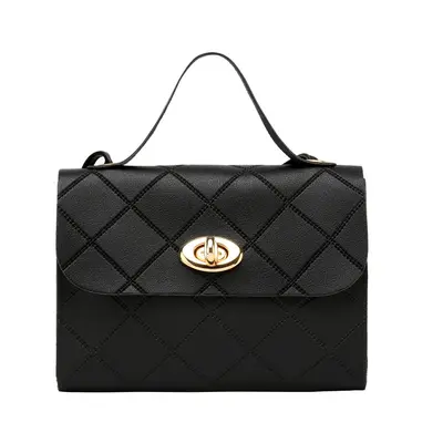 Women's Diamond Check Stripe Small Handbag Korean Style - 6