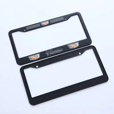 Cross-border aluminum alloy license plate frame, American car license plate frame, LOGO screen printing available