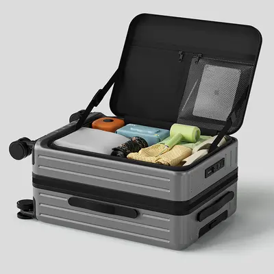 Seitlich öffnender erweiterbarer Koffer für Damen, Reisekoffertruhe mit Zahlenschloss, 20 Zoll, gefüttert, verdickt, große Kapazität, hochwertiger Trolley-Koffer - 12